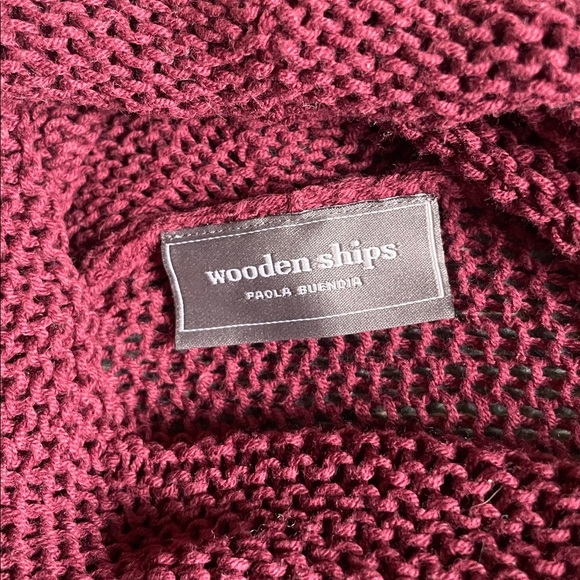 Wooden Ships Burgundy Cowl Neck Sweater - Picture 14 of 15